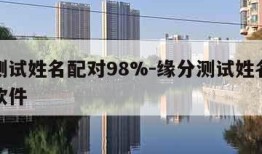 缘分测试姓名配对98%-缘分测试姓名配对打分软件