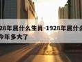 1928年属什么生肖-1928年属什么生肖今年多大了